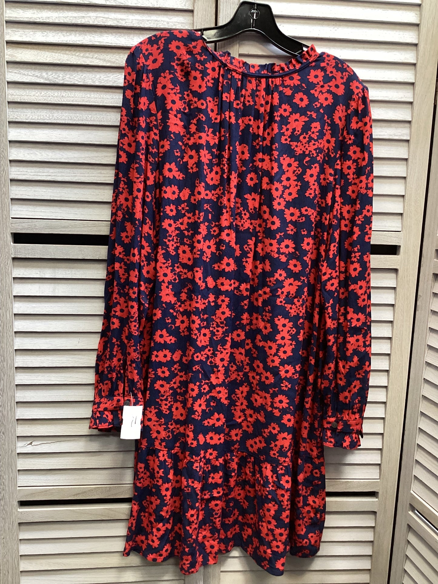 Dress Casual Midi By Loft In Floral Print, Size: Xl