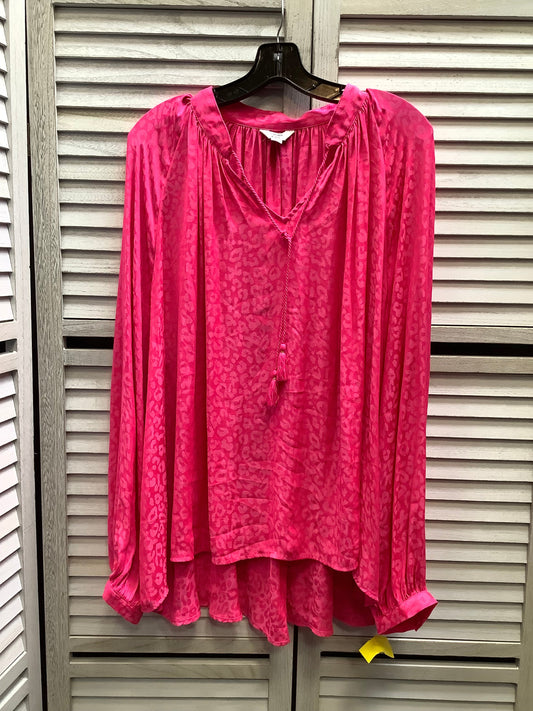 Top Long Sleeve By Crown And Ivy In Pink, Size: Xl