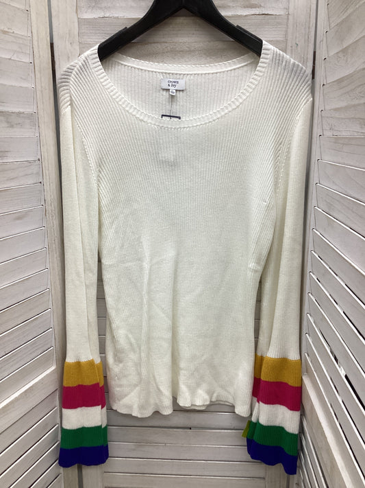 Top Long Sleeve By Crown And Ivy In White, Size: Xl