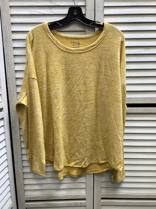 Top Long Sleeve By Time And Tru In Yellow, Size: 2x