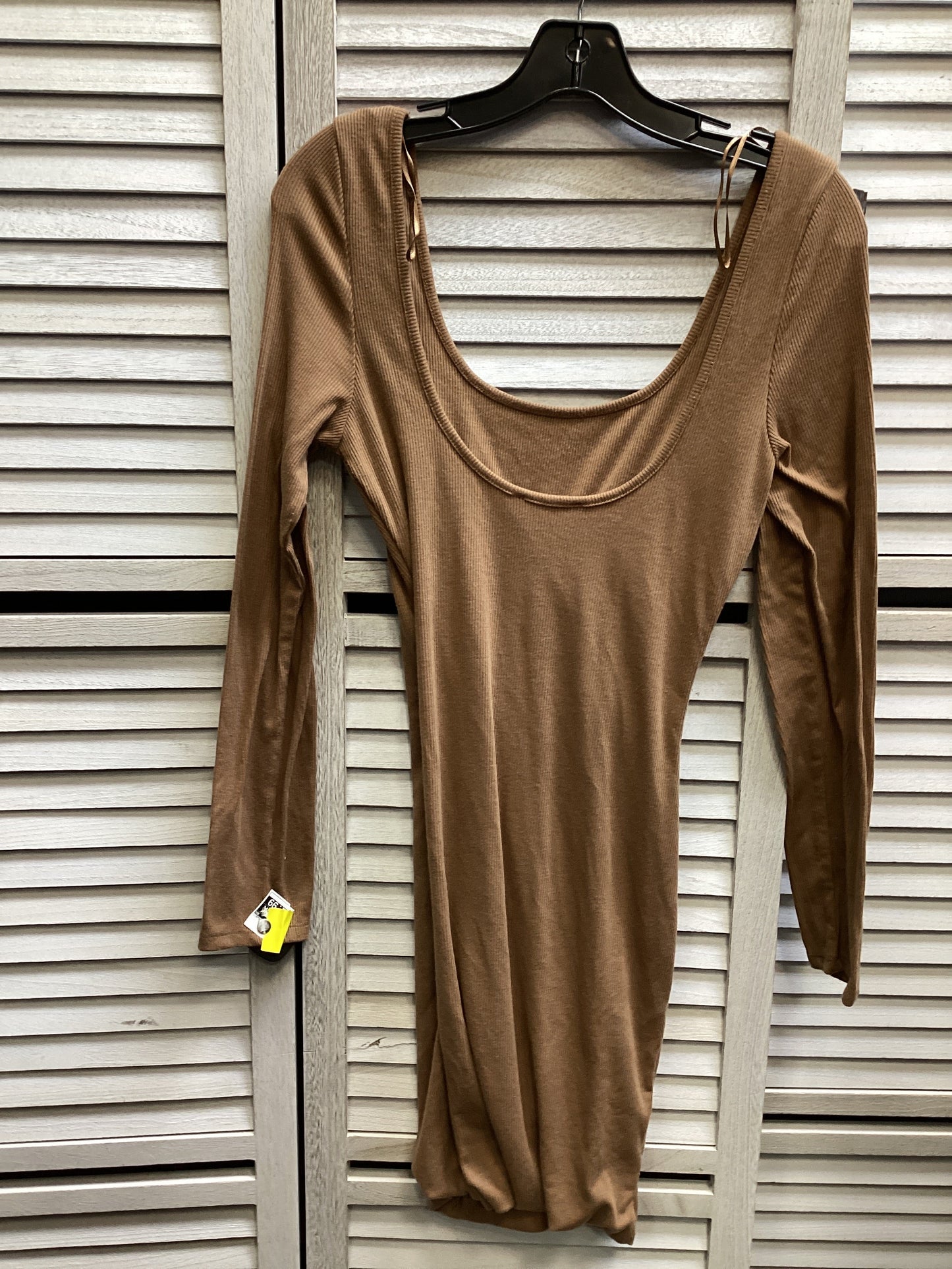 Dress Casual Midi By Love Tree In Brown, Size: L