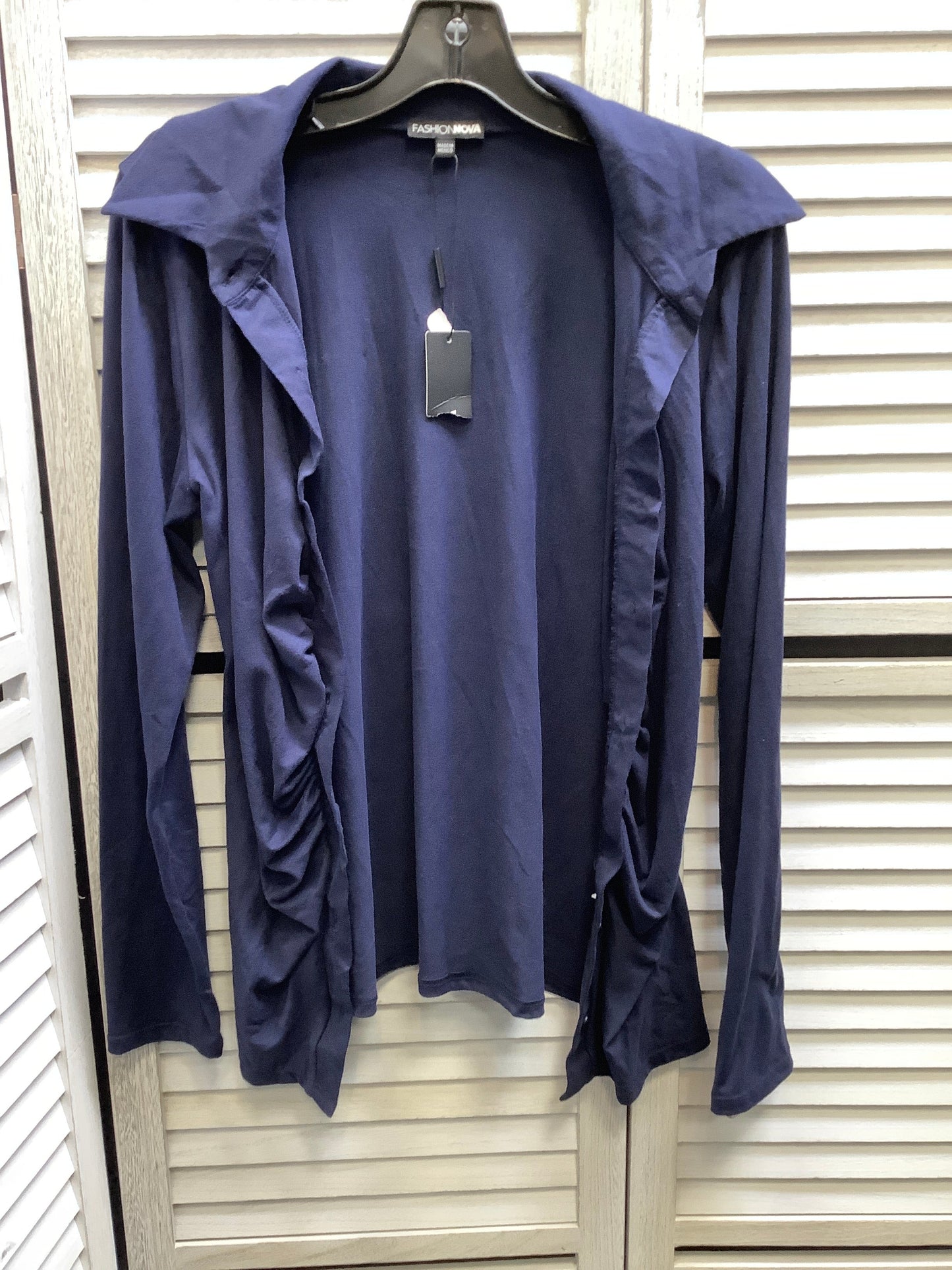 Top Long Sleeve By Fashion Nova In Blue, Size: Xl