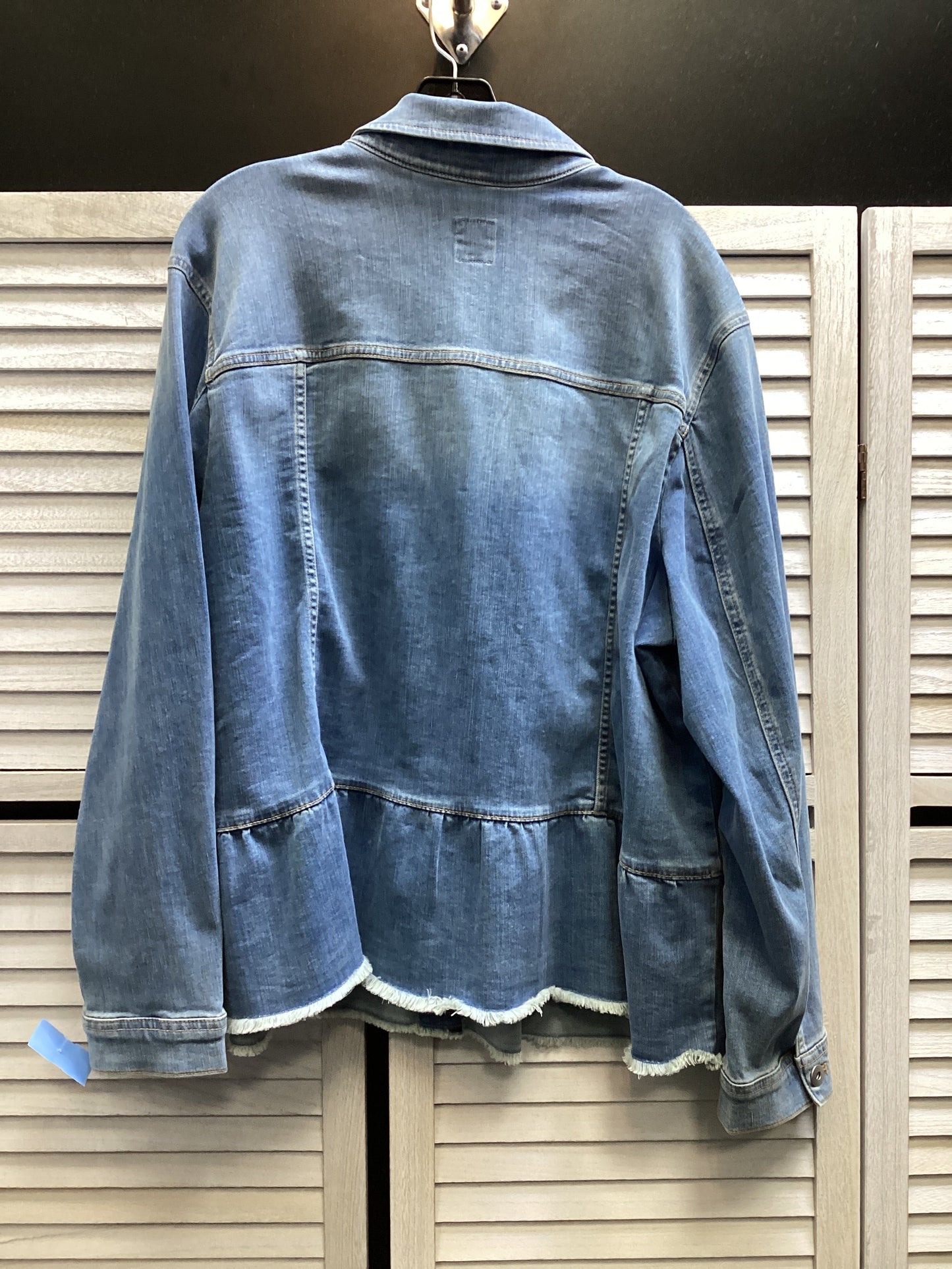 Jacket Shirt By J. Jill In Blue Denim, Size: 2x