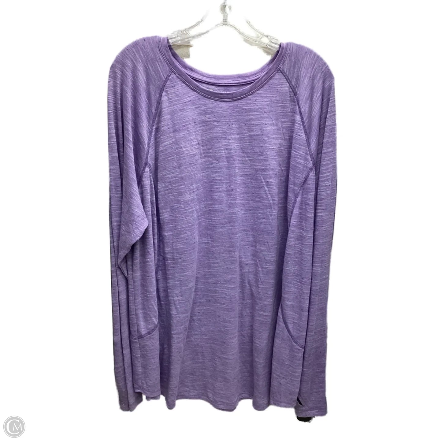 Athletic Top Long Sleeve Crewneck By Tek Gear In Purple, Size: 2x