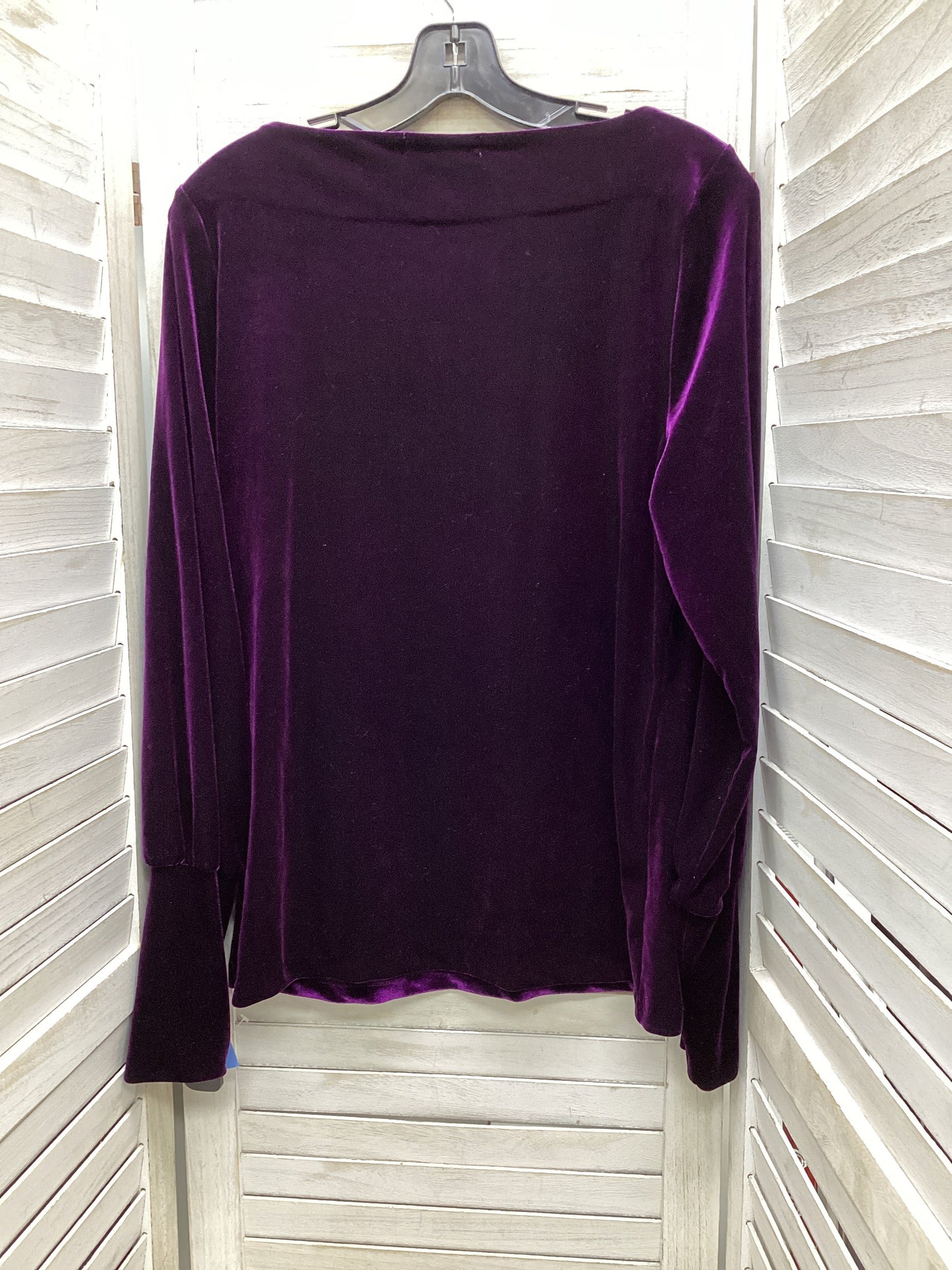 Top Long Sleeve By Ralph Lauren In Purple, Size: L