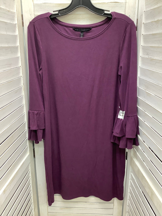 Dress Casual Midi By White House Black Market In Purple, Size: S