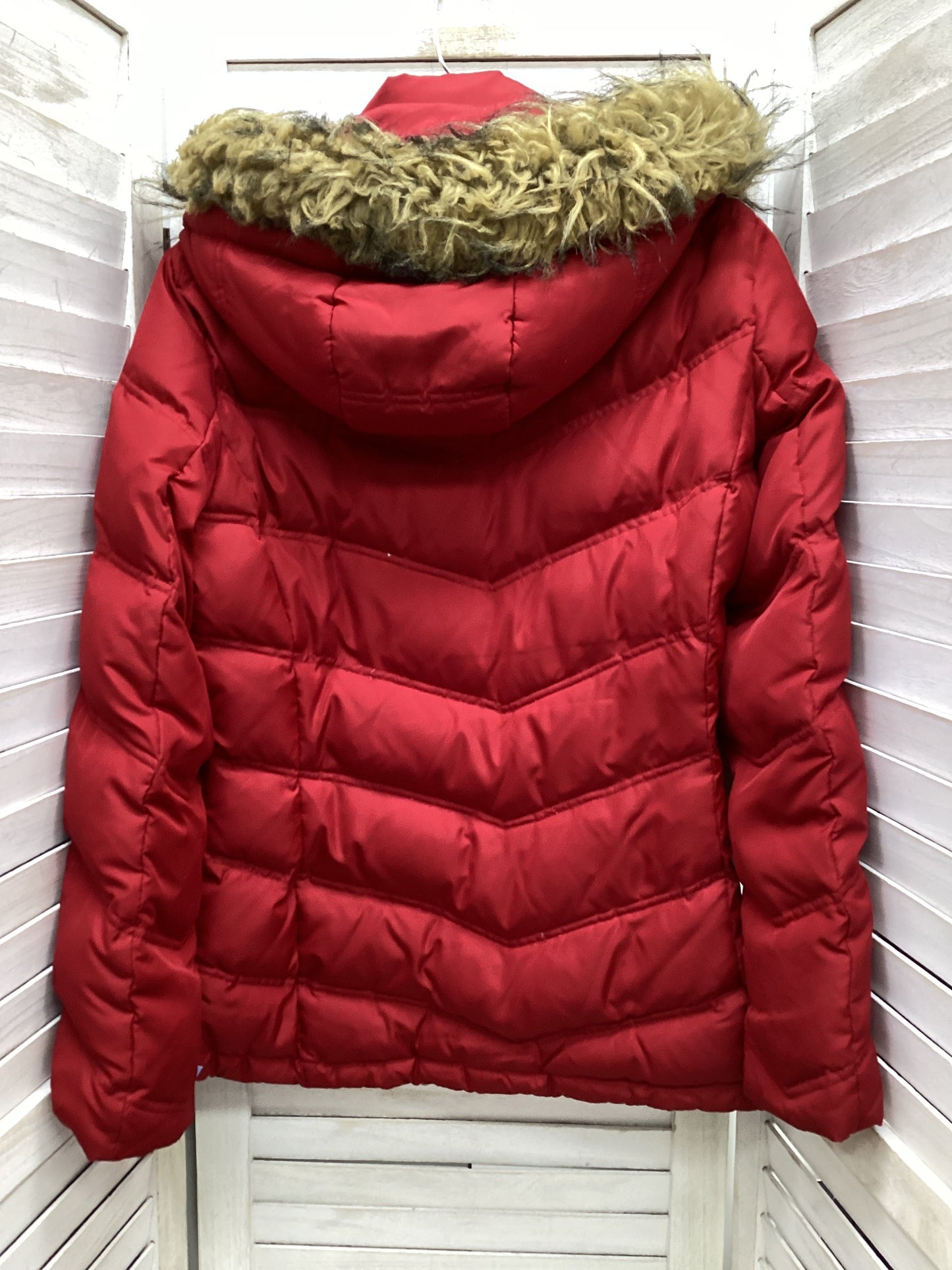 Jacket Puffer & Quilted By Calvin Klein In Red, Size: S