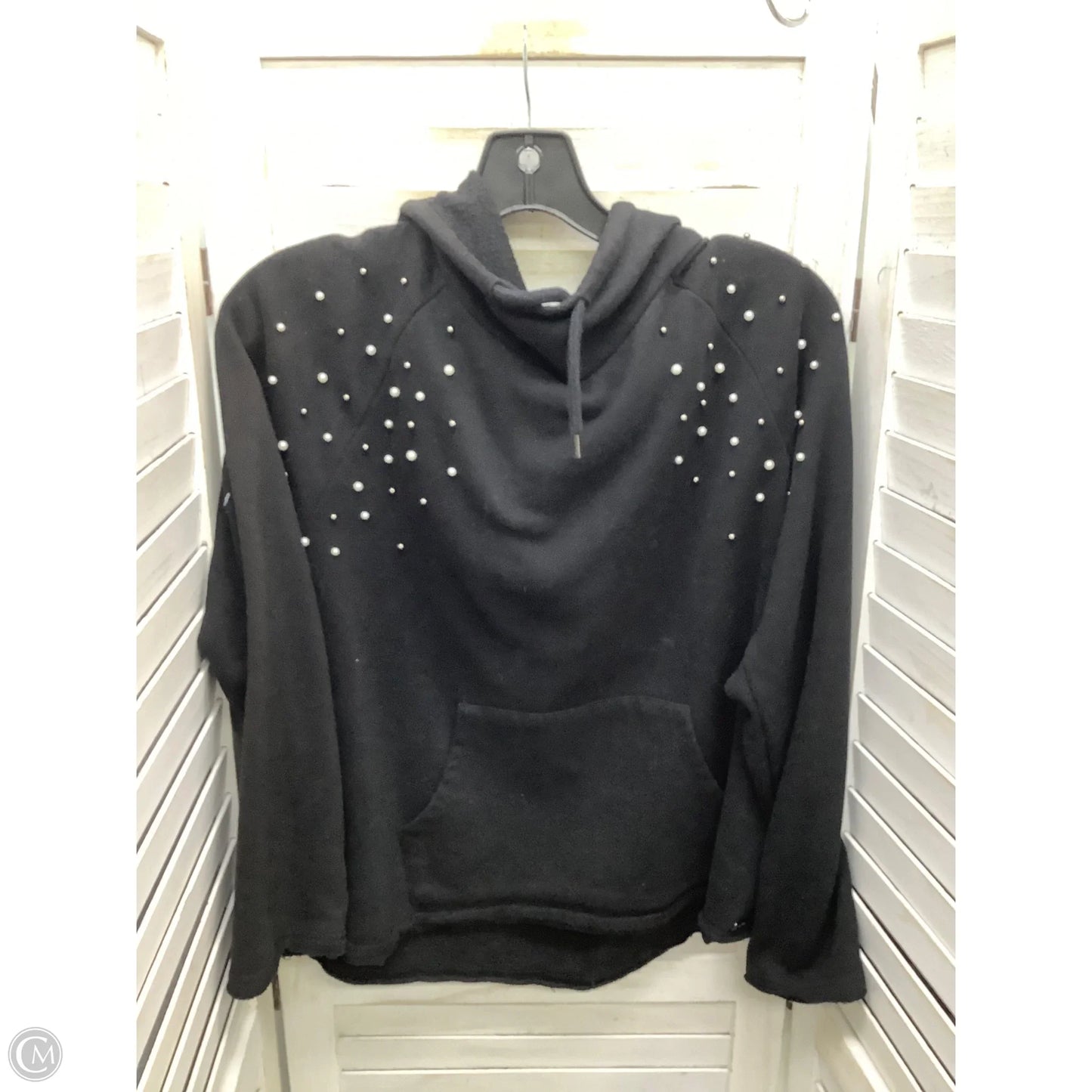 Sweatshirt Hoodie By Betsey Johnson In Black, Size: M