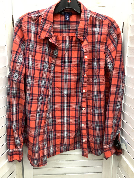 Plaid Top Long Sleeve Basic Gap, Size S