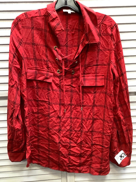 Plaid Top Long Sleeve Basic Calvin Klein, Size S