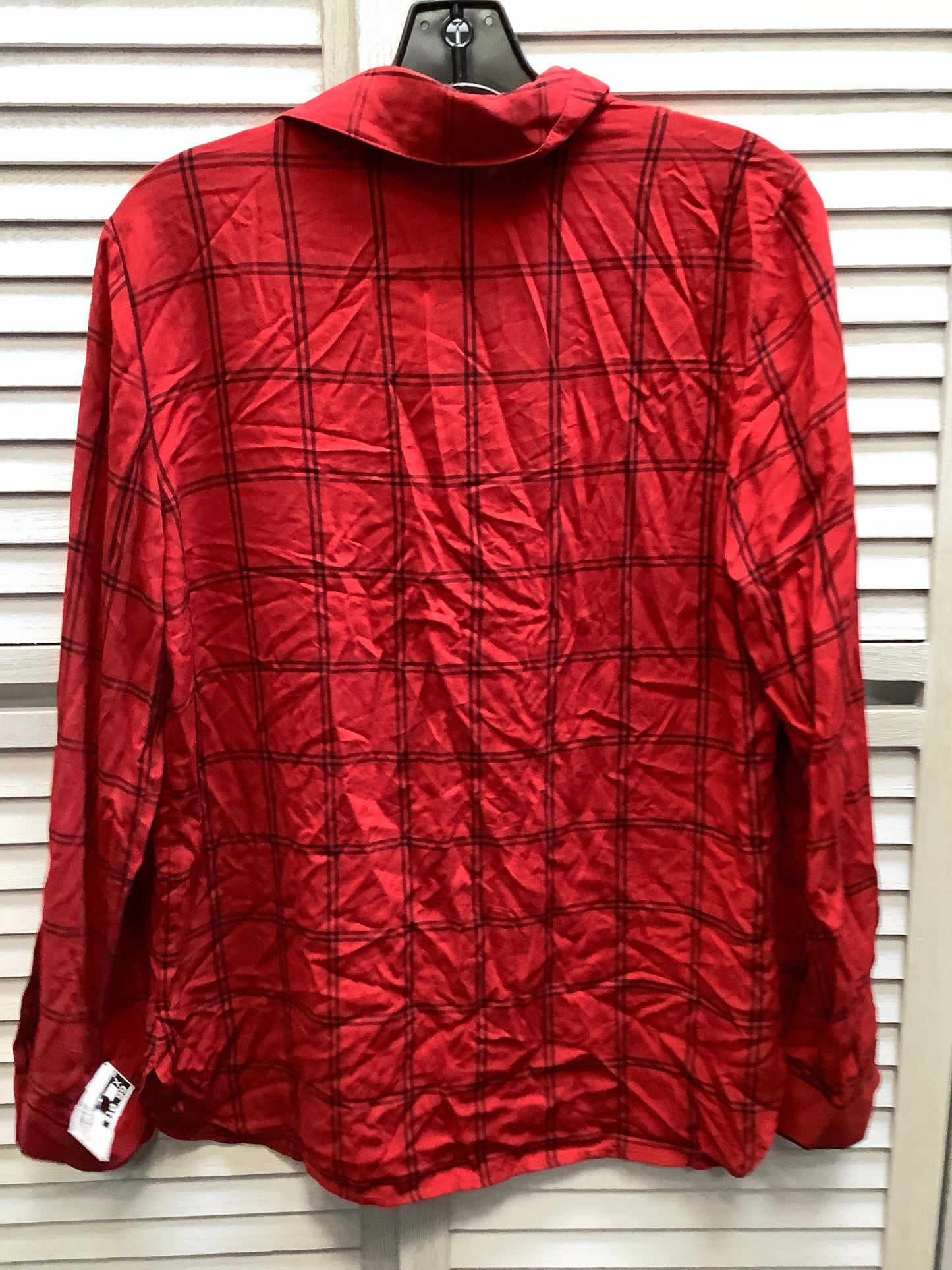 Plaid Top Long Sleeve Basic Calvin Klein, Size S