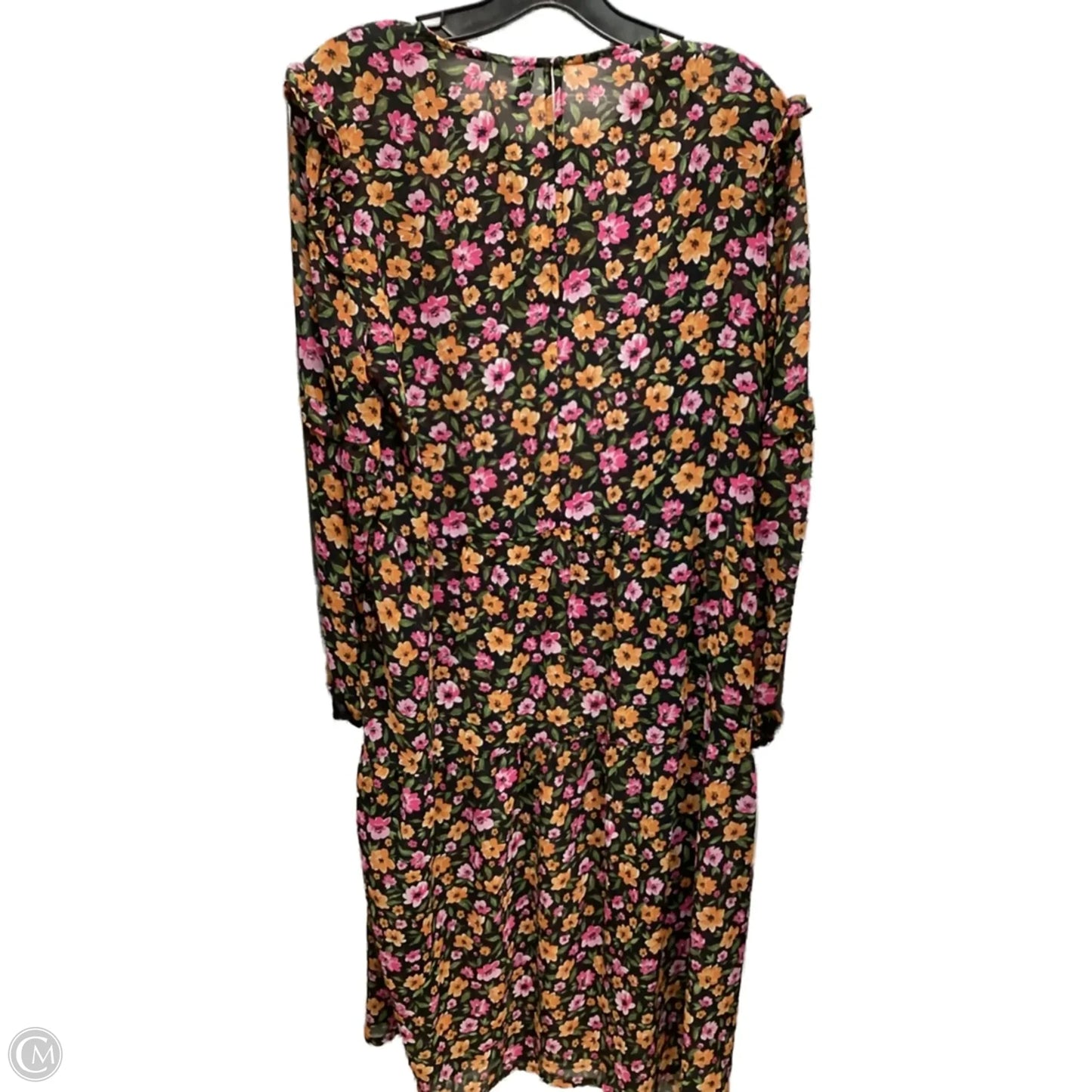 Dress Casual Midi By Divided In Floral, Size: M