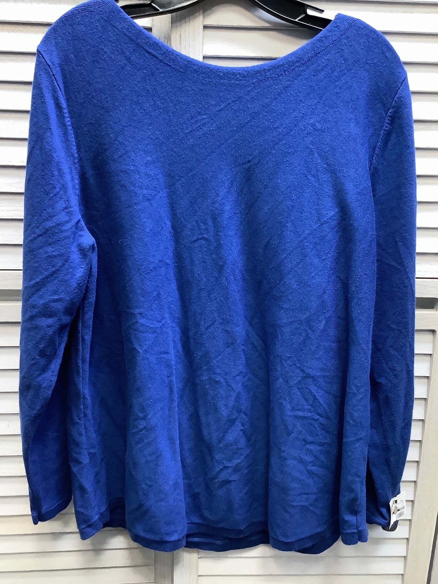 Blue Top Long Sleeve Basic Chicos, Size 3x