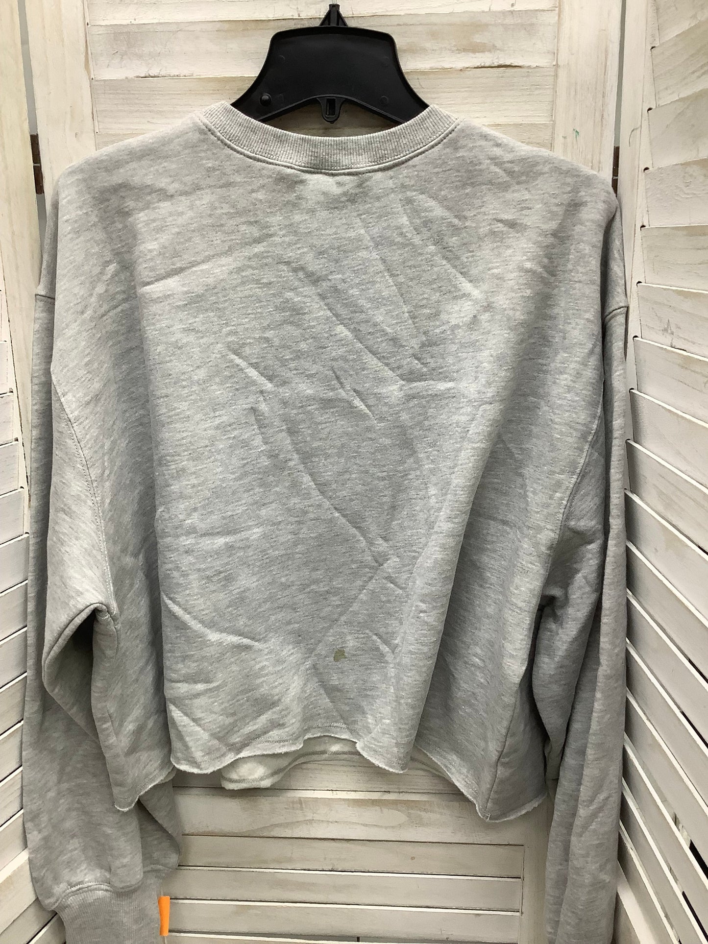 Sweatshirt Crewneck By Clothes Mentor In Grey, Size: 2x