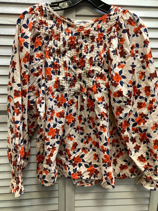 Floral Print Top Long Sleeve Basic Elizabeth And James, Size S