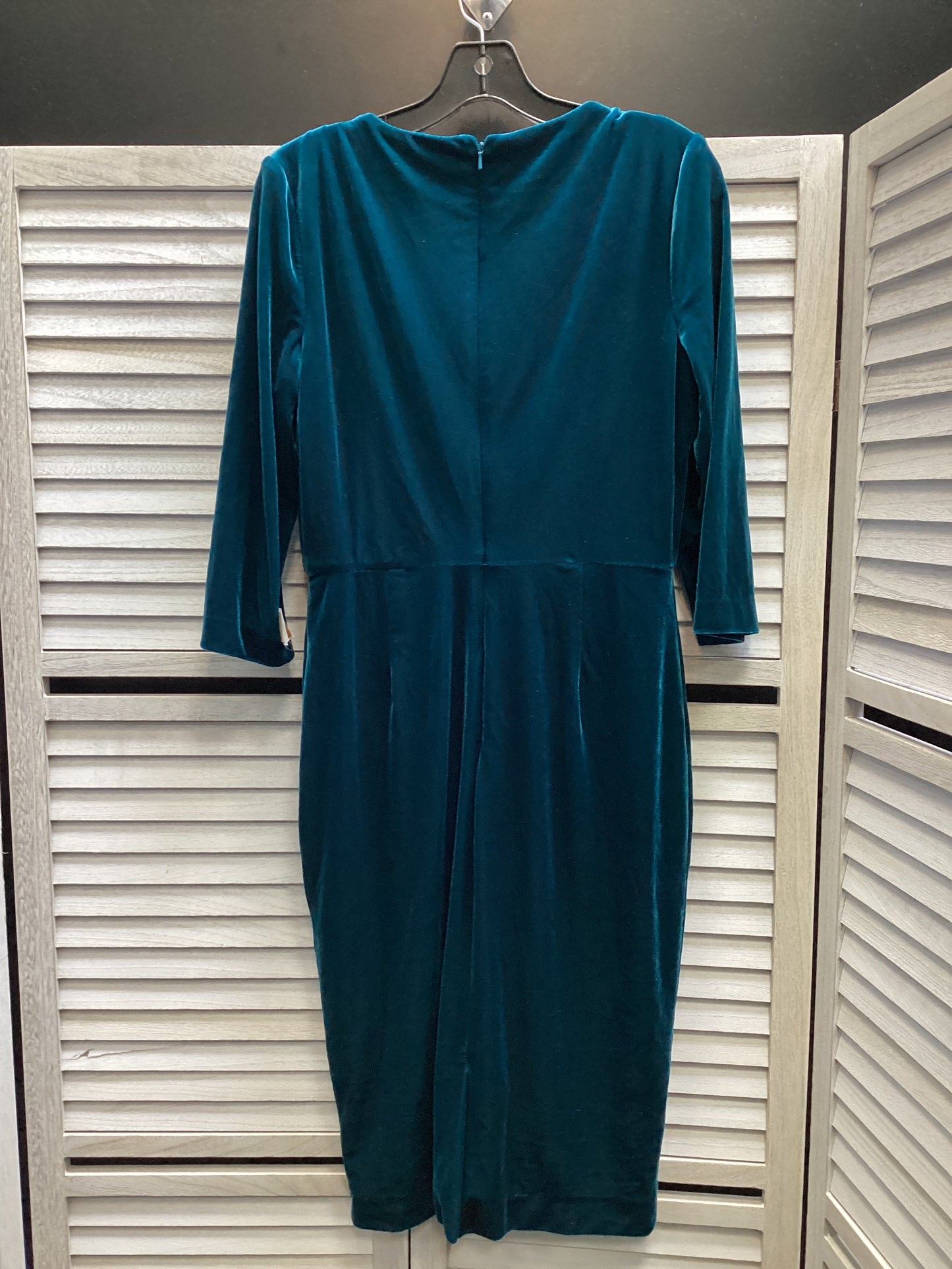 Dress Party Midi By Badgley Mischka In Blue & Green, Size: M