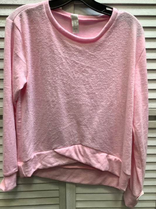 Pink Top Long Sleeve Basic Clothes Mentor, Size S