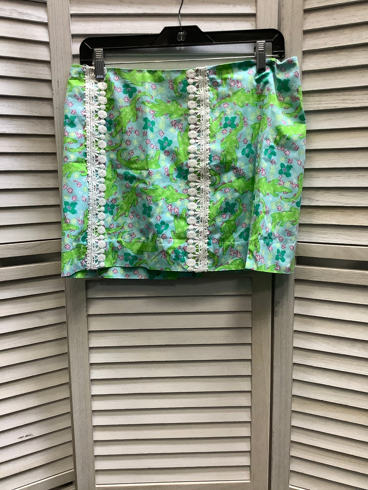 Blue & Green Skirt Designer Lilly Pulitzer, Size 4