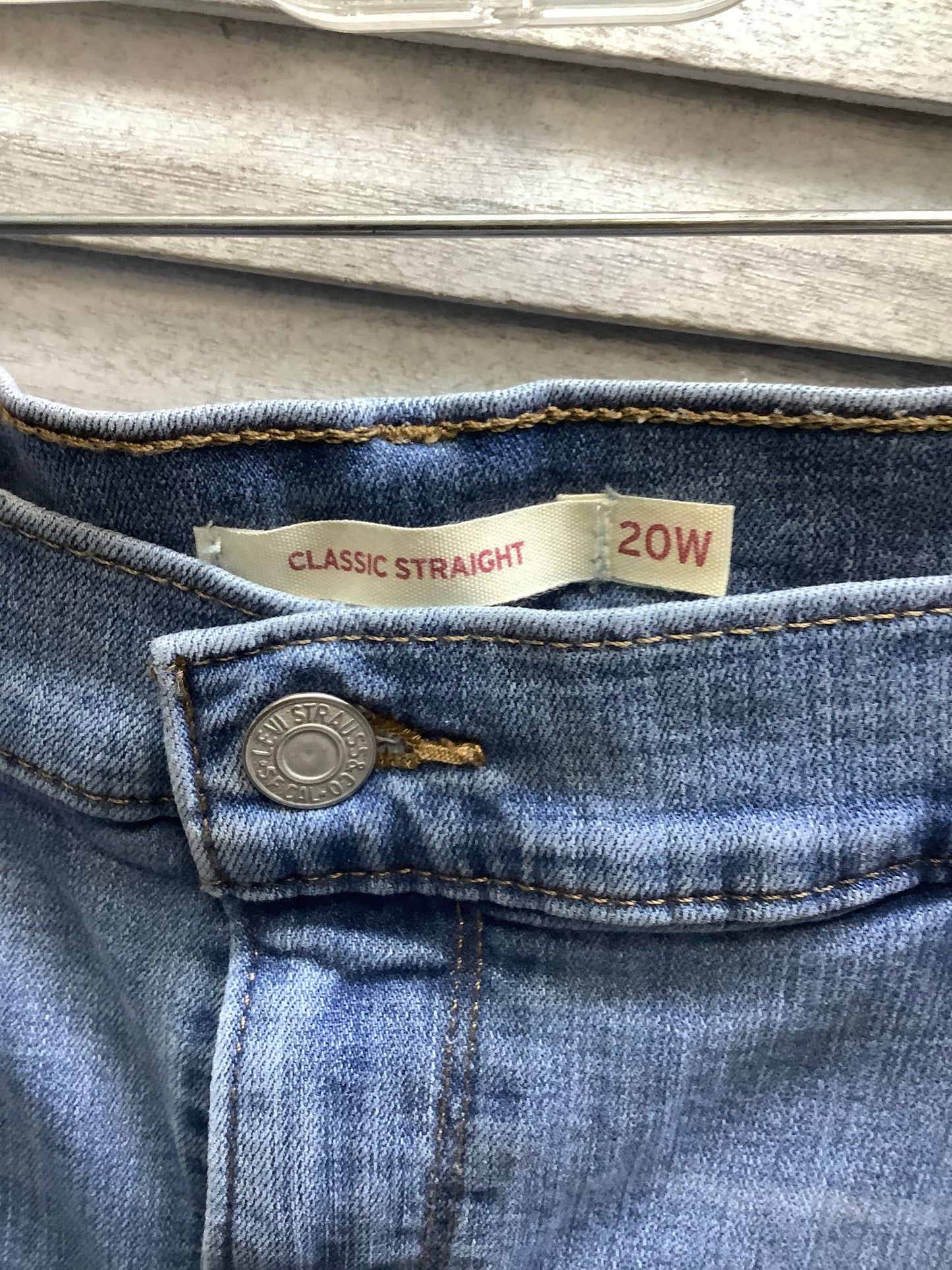 Blue Denim Jeans Straight Levis, Size 20