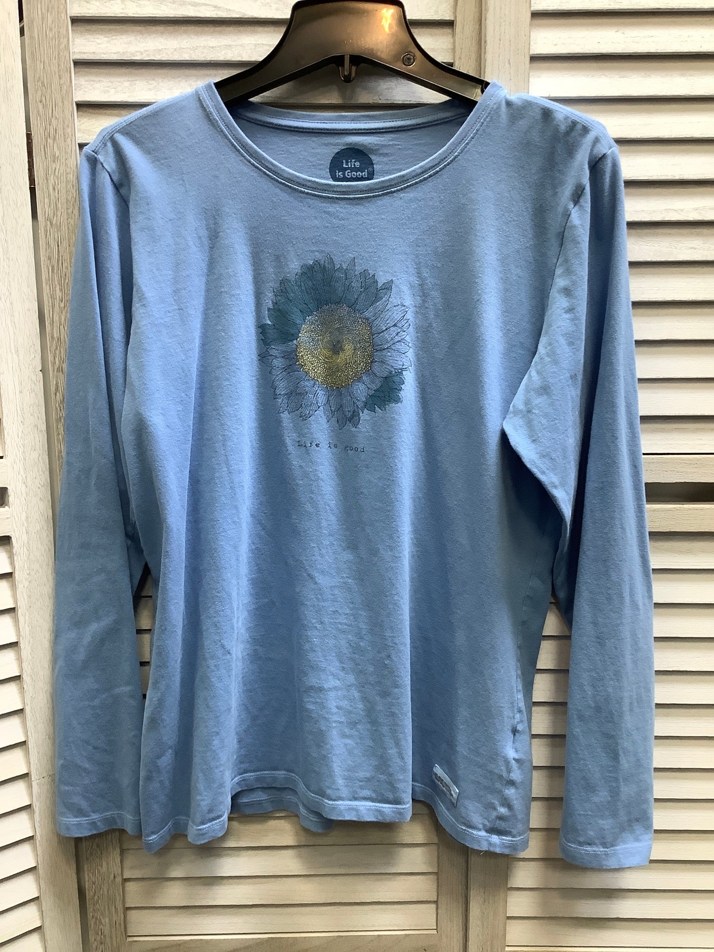 Blue Top Long Sleeve Life Is Good, Size L