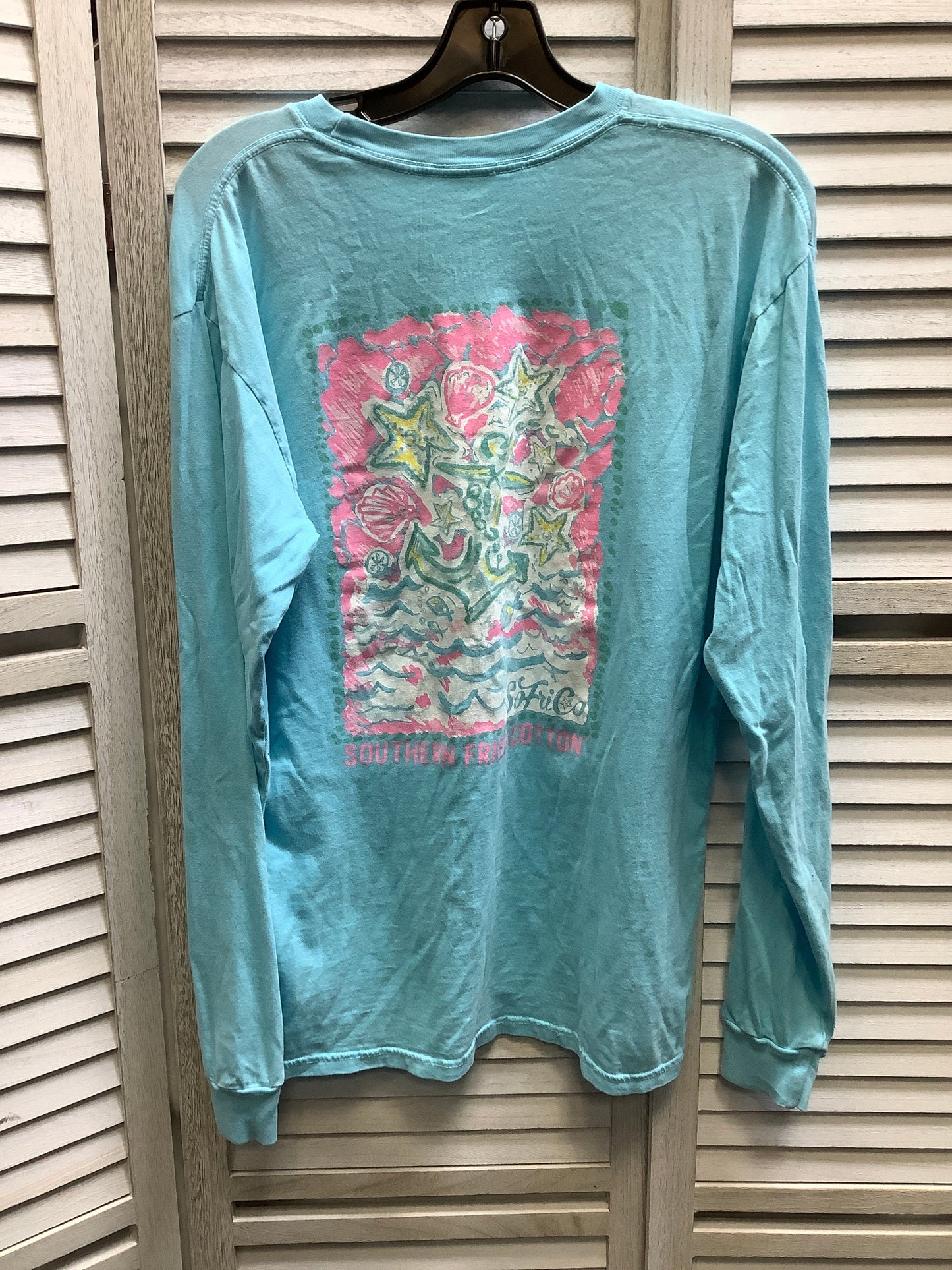 Blue Top Long Sleeve Simply Southern, Size M