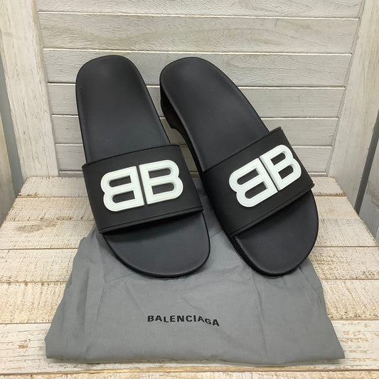 Black Sandals Designer Balenciaga, Size 7.5