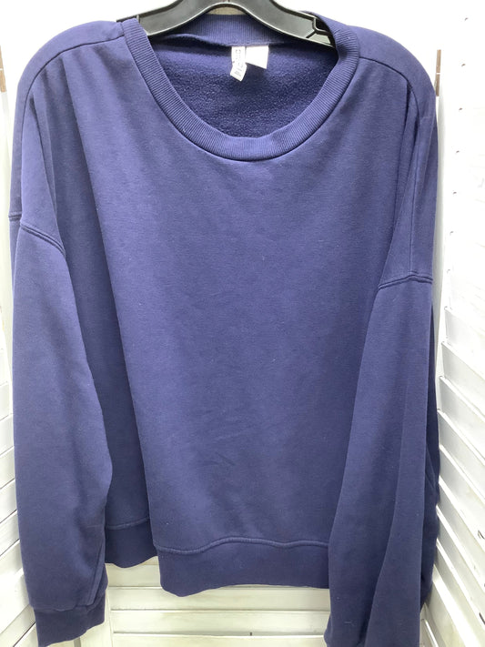 Sweatshirt Crewneck By H&m In Navy, Size: Xxl