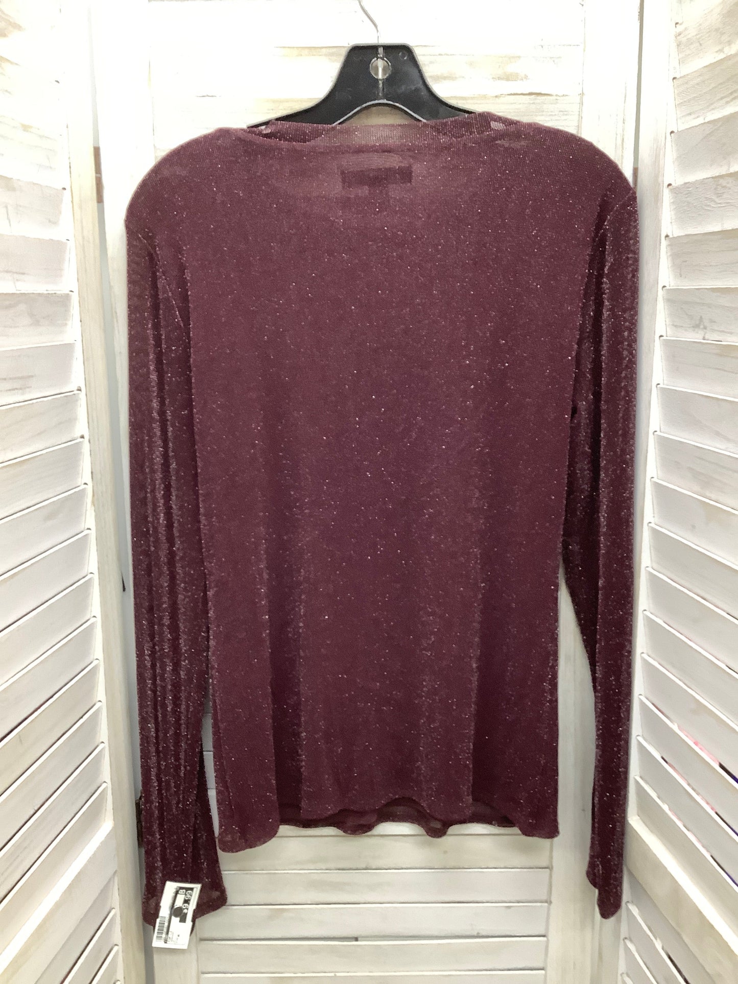 Maroon Top Long Sleeve Inc, Size M