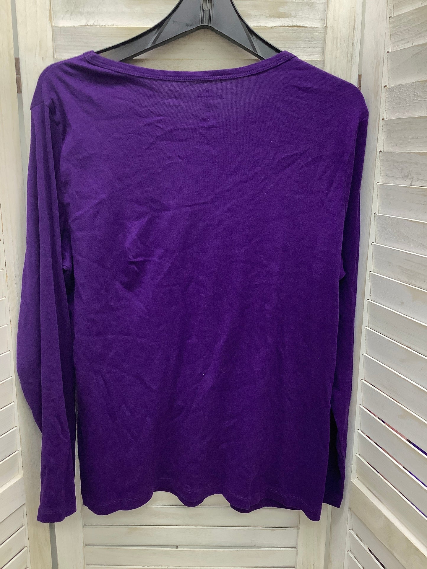 Purple Top Long Sleeve Basic St Johns Bay, Size Xl