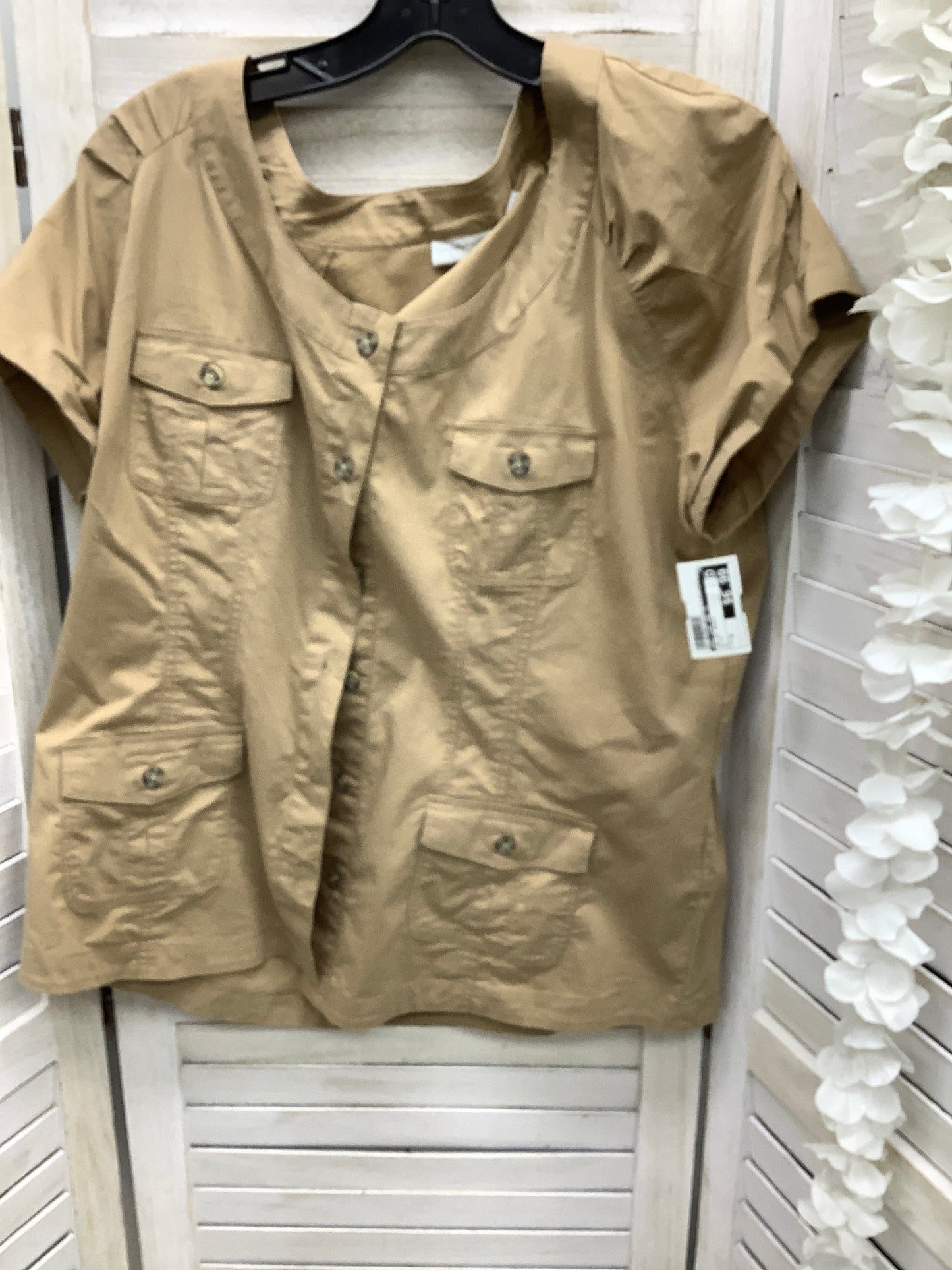 Top Short Sleeve Basic By New York And Co  Size: Xl