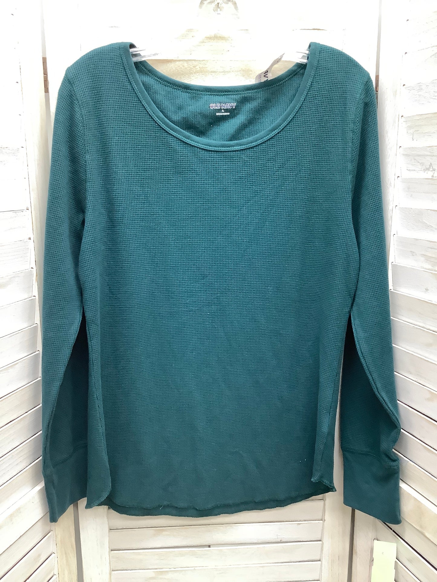 Teal Top Long Sleeve Basic Old Navy, Size L