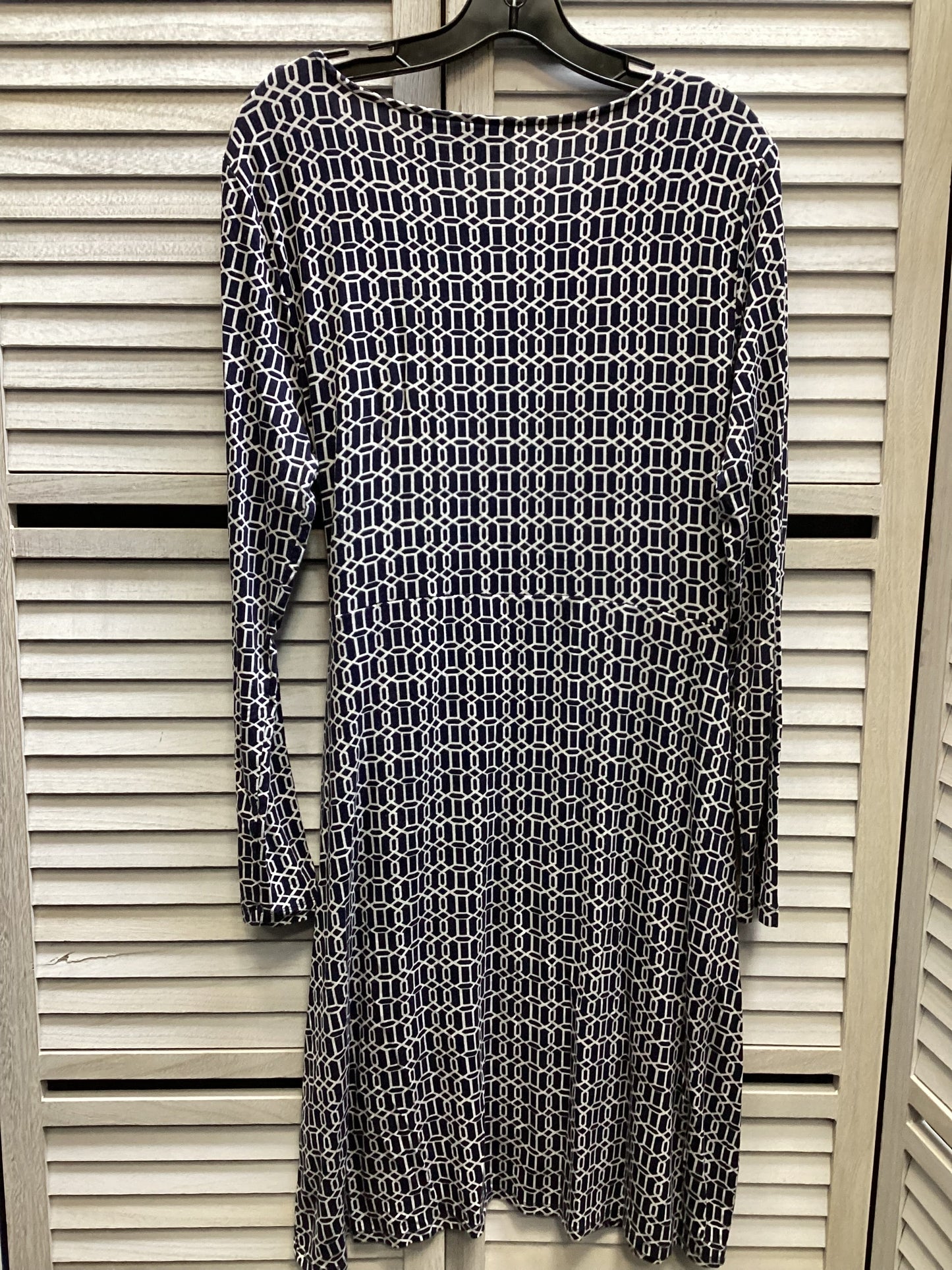 Dress Casual Midi By Cynthia Rowley In Blue & White, Size: L