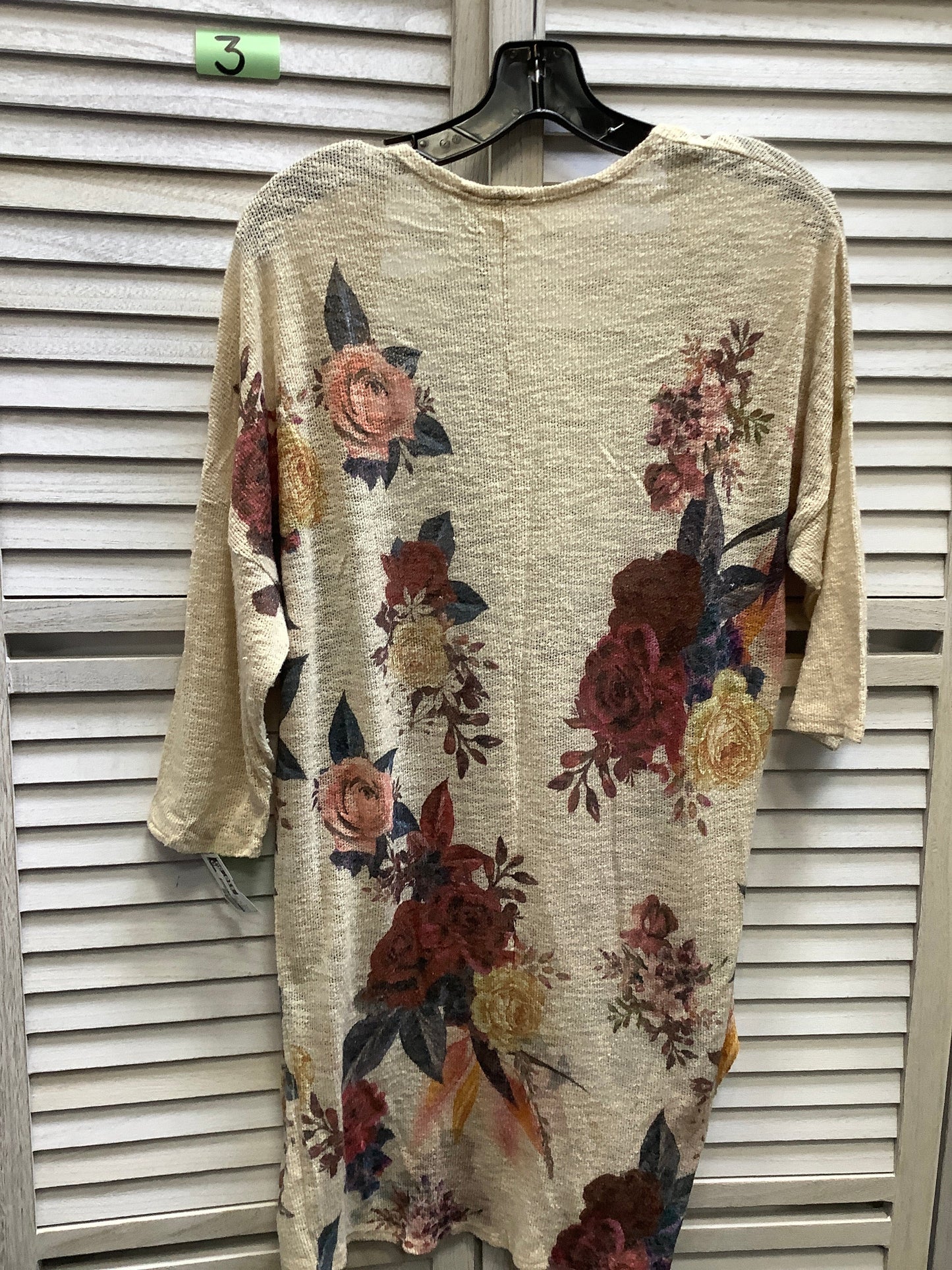 Floral Print Cardigan Clothes Mentor, Size L