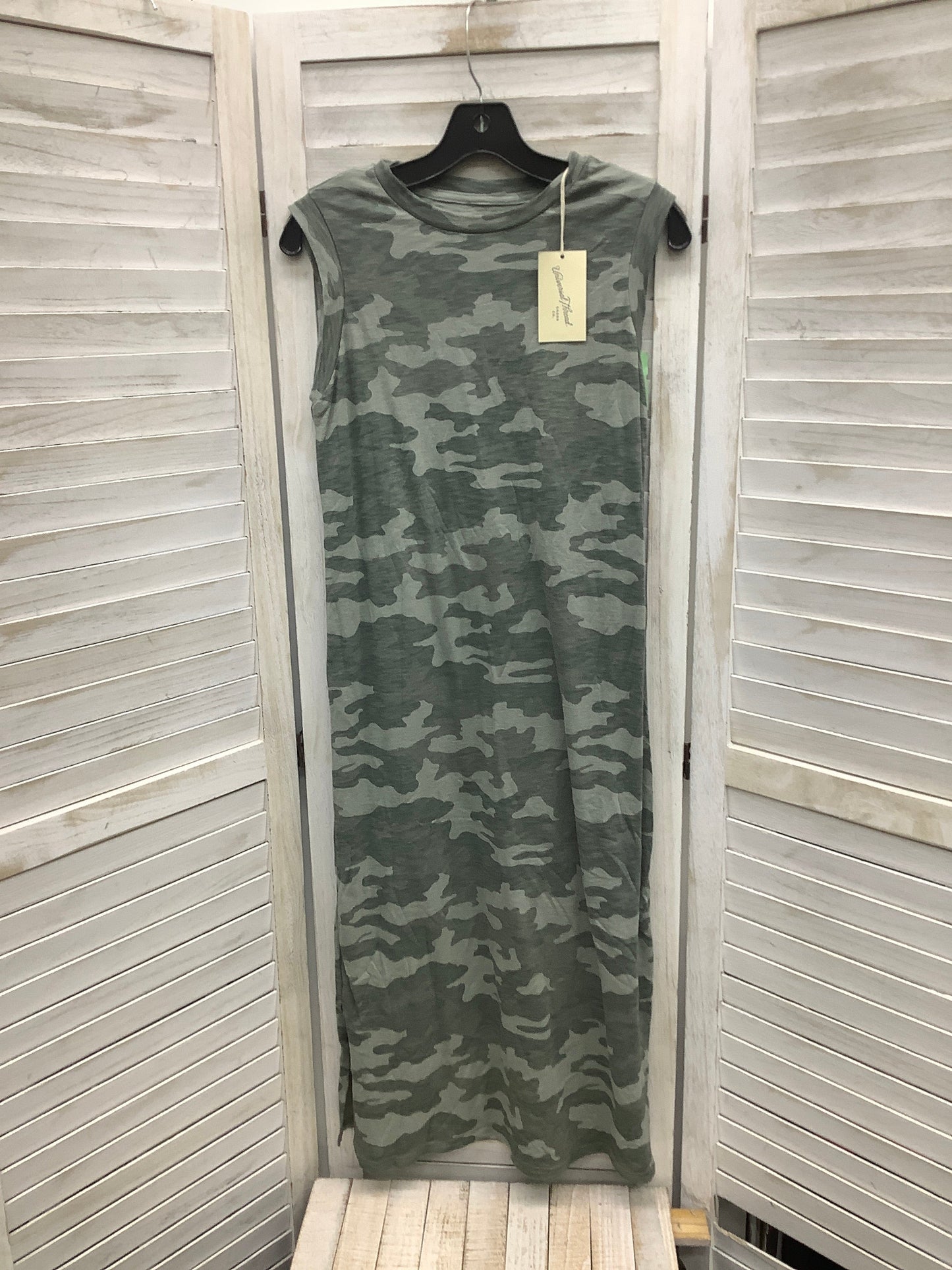 Camouflage Print Dress Casual Midi Universal Thread, Size Xs