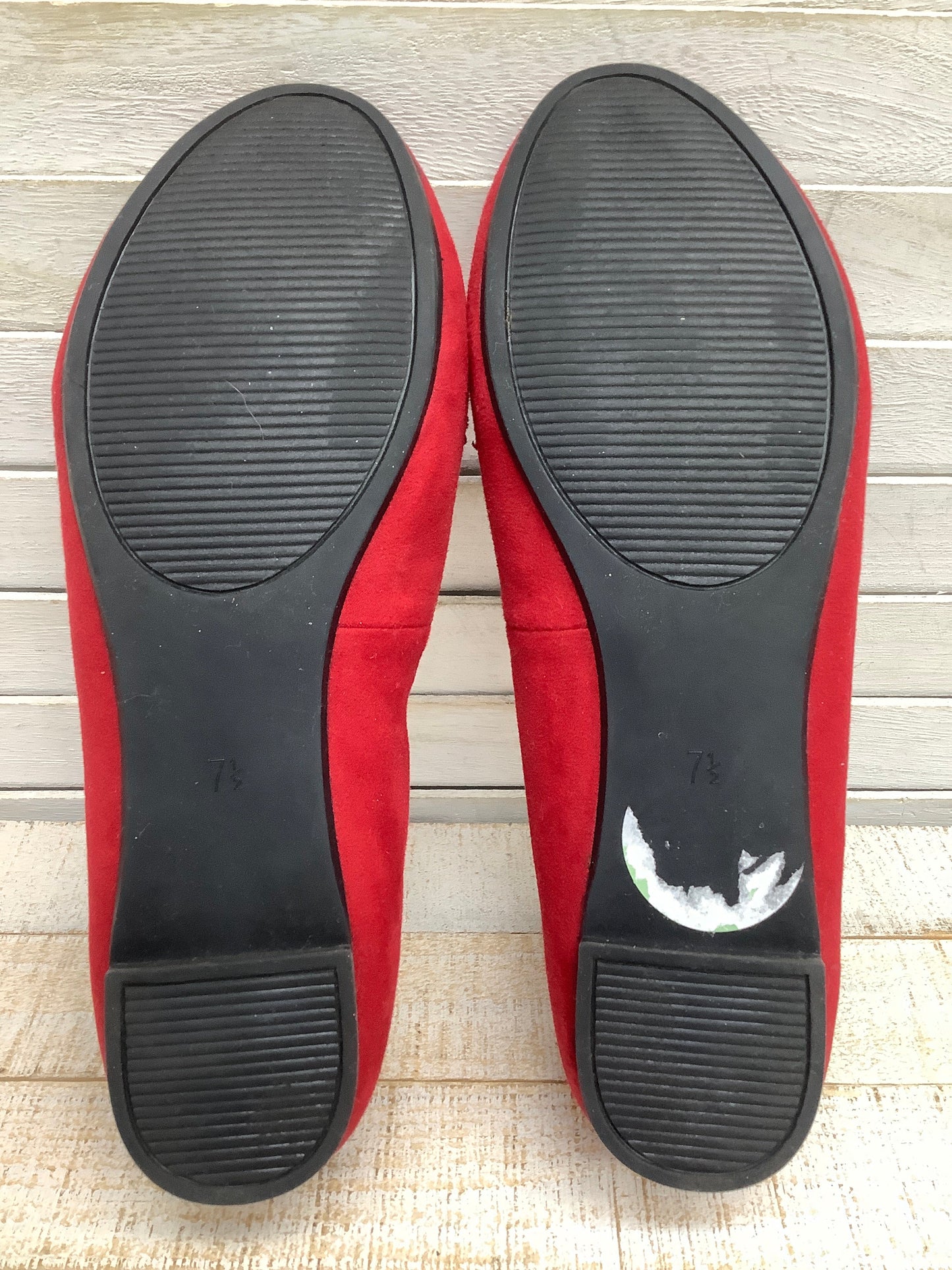 Red Shoes Flats Coach, Size 7.5