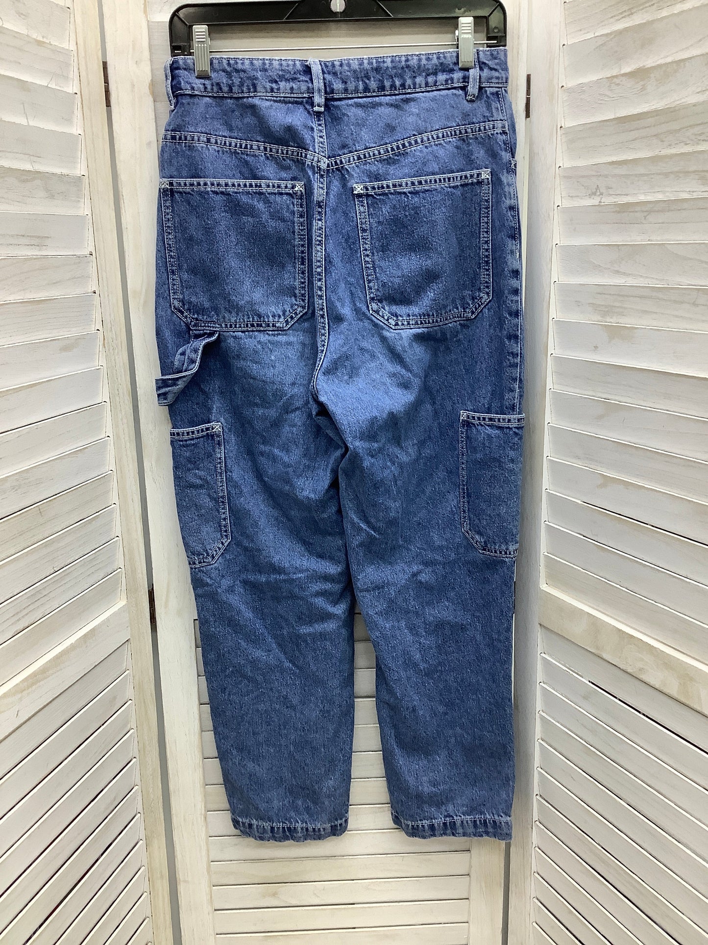 Blue Denim Jeans Straight Divided, Size 6