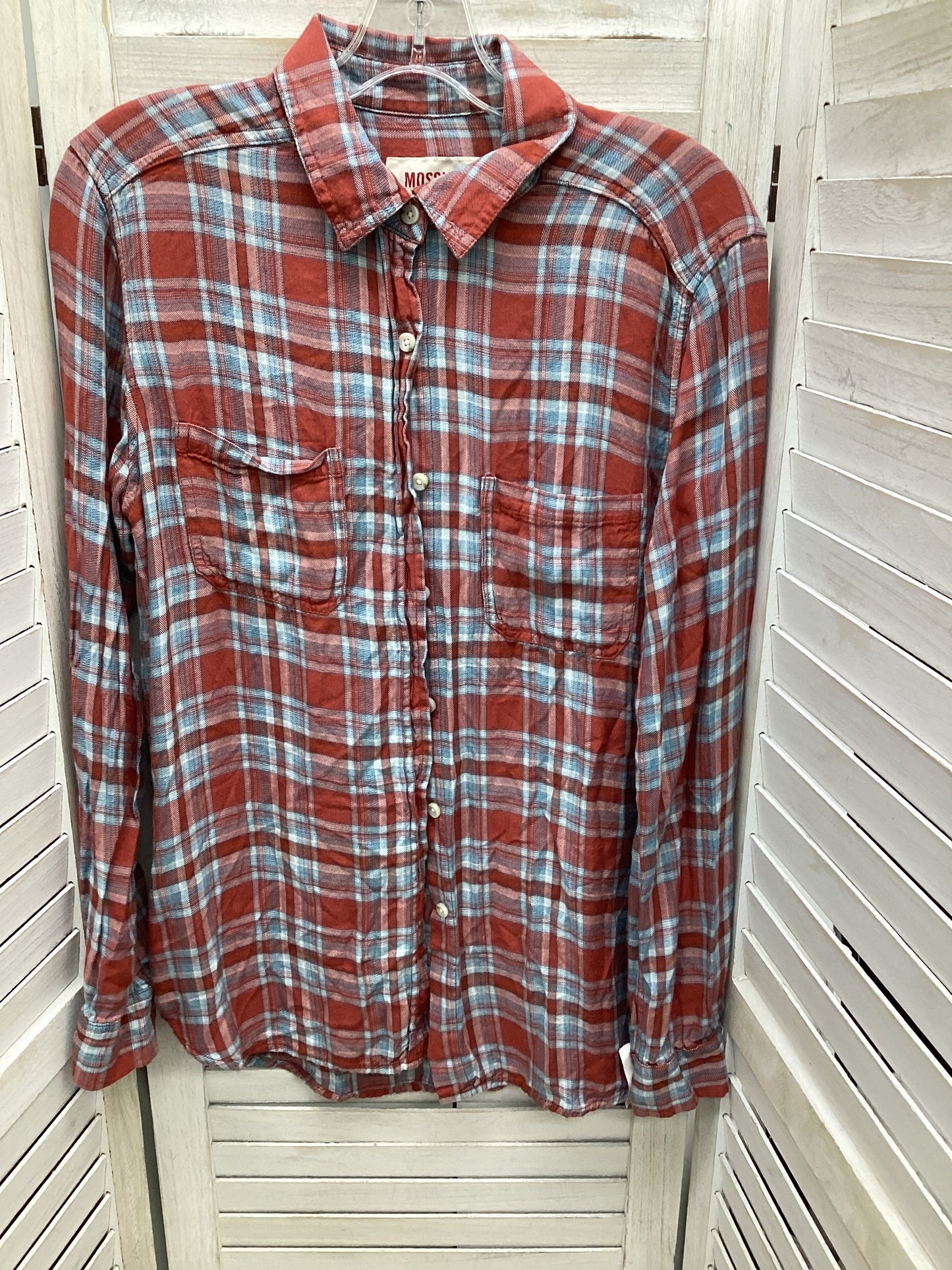 Jacket Shirt By Mossimo In Plaid Pattern, Size: M