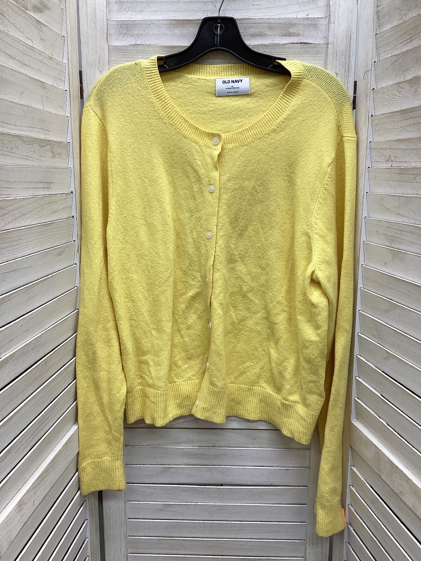 Cardigan By Old Navy In Yellow, Size: Xl