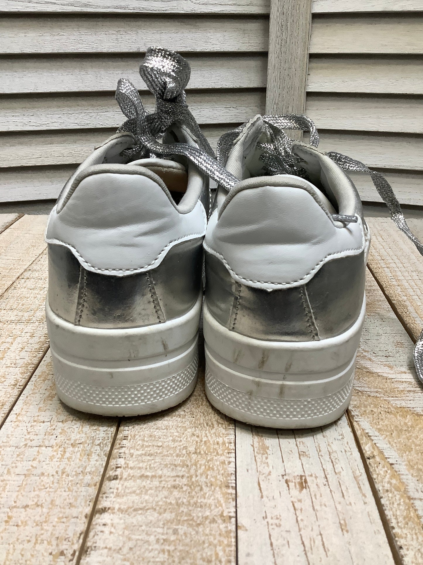 Silver Shoes Sneakers Clothes Mentor, Size 6