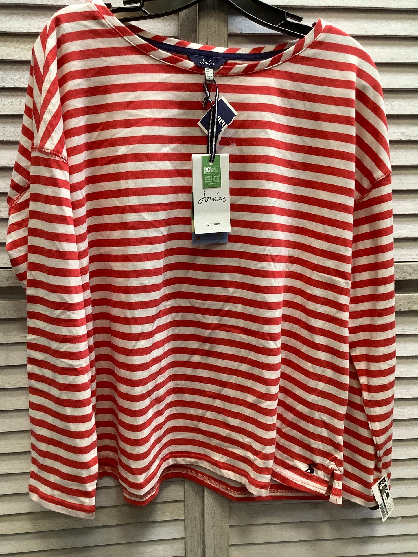 Striped Pattern Top Long Sleeve Joules, Size 10