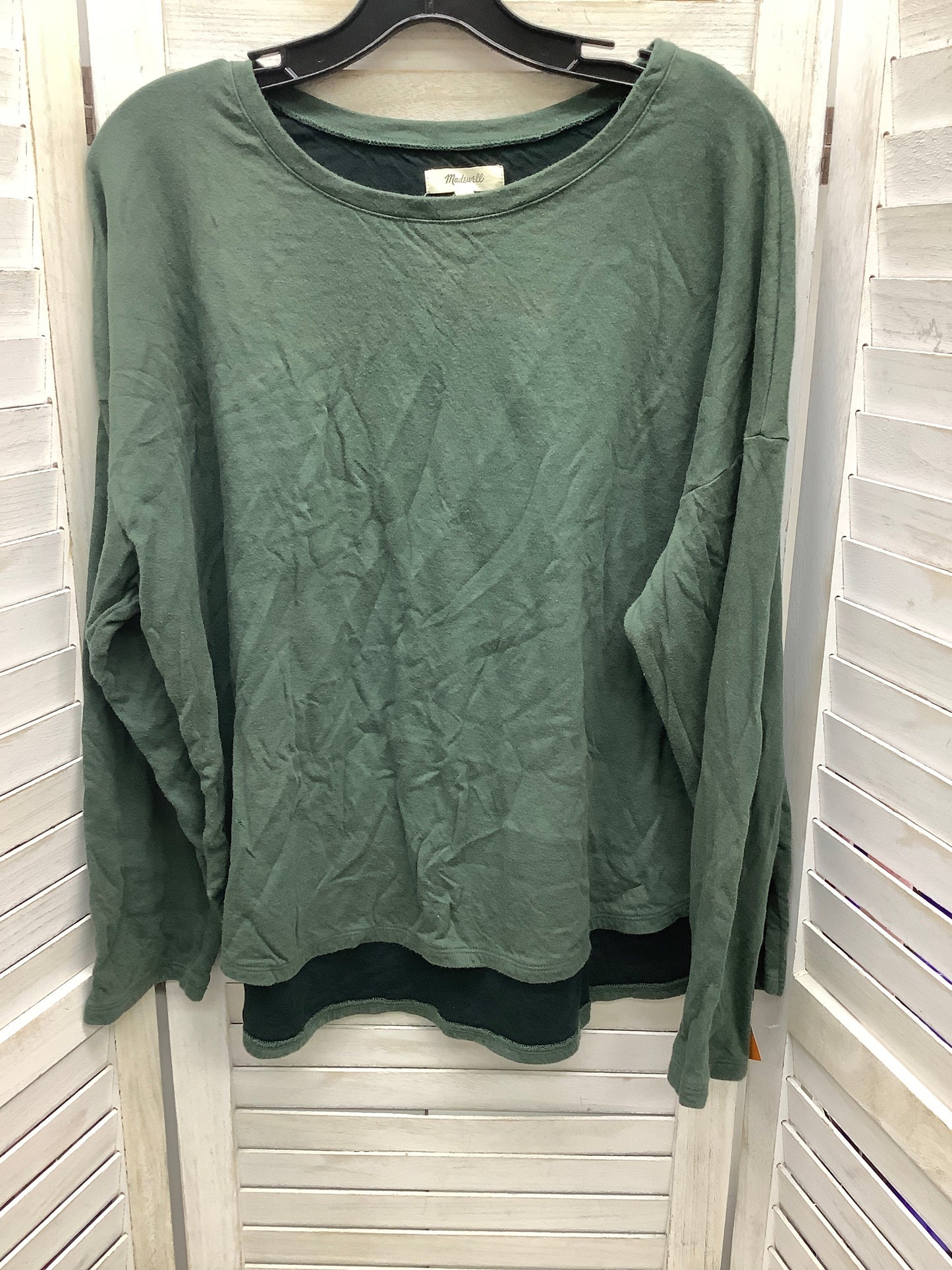 Green Top Long Sleeve Madewell, Size Xl