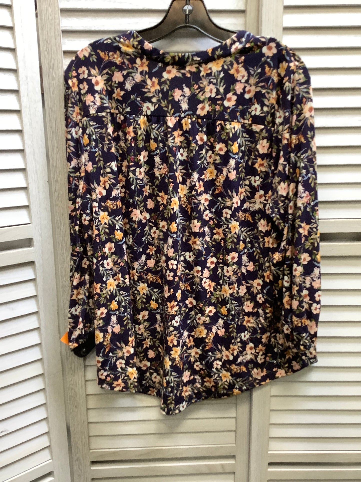 Floral Print Top Long Sleeve Vince Camuto, Size L