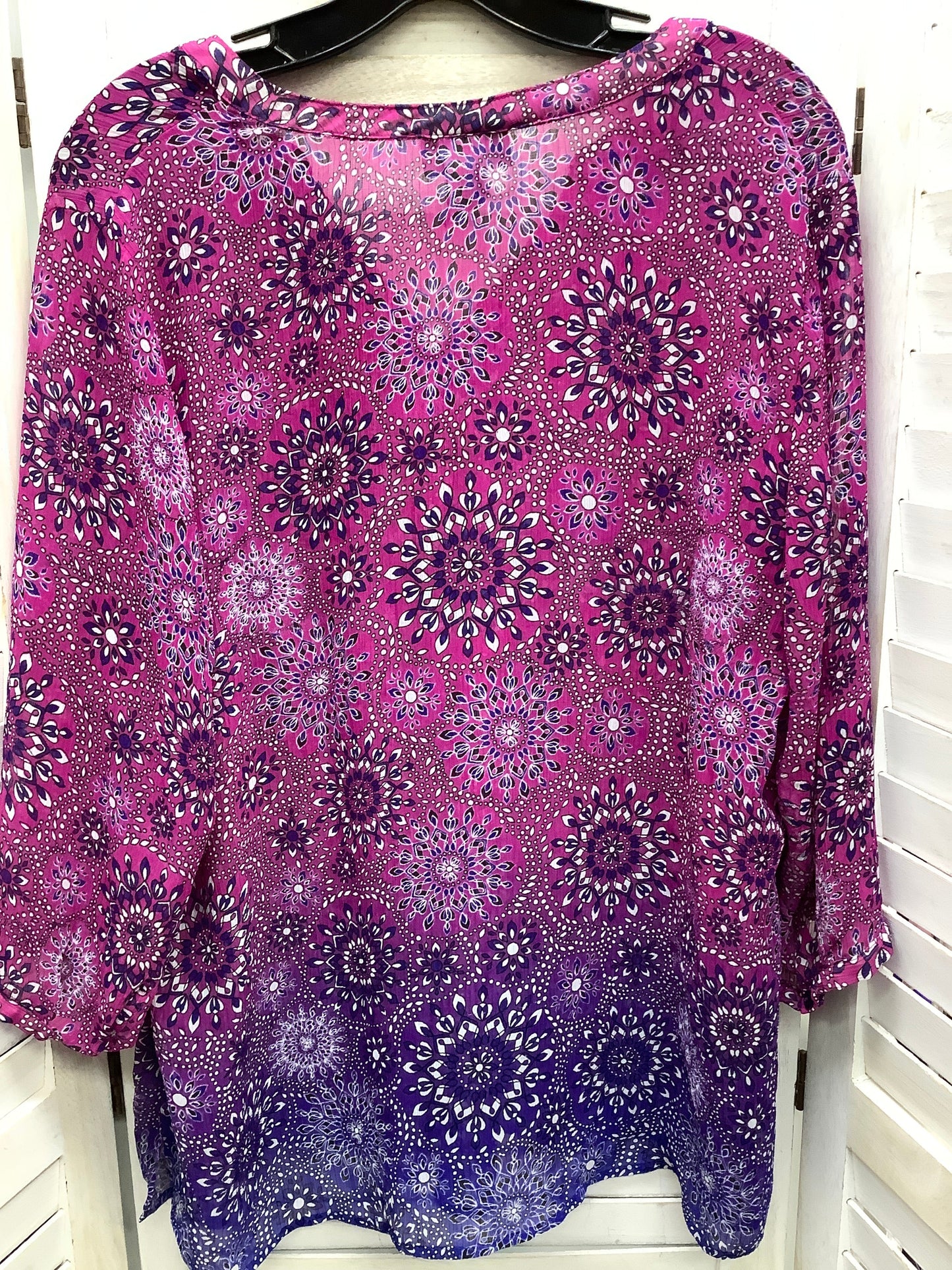 Purple Top 3/4 Sleeve Catherines, Size 14