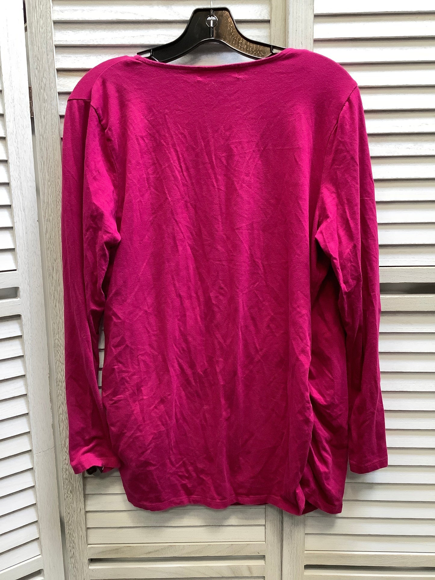 Pink Top Long Sleeve Michael By Michael Kors, Size Xl