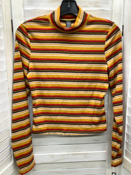 Striped Pattern Top Long Sleeve Shein, Size L