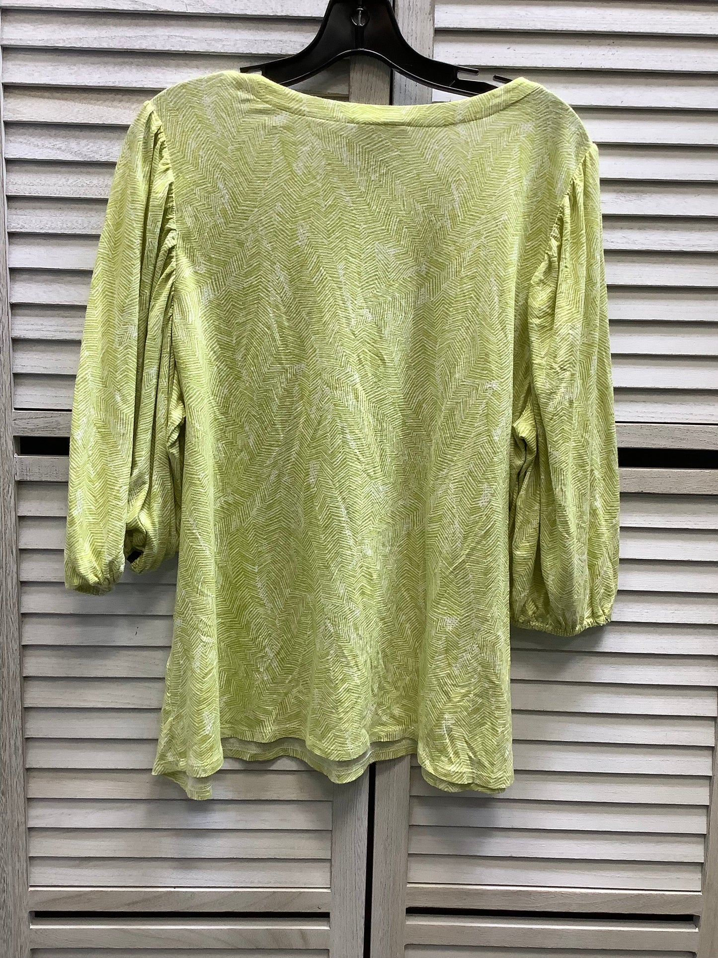 Top 3/4 Sleeve By J. Jill In Green, Size: Xl