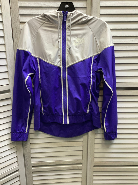 Purple & White Jacket Windbreaker Nike, Size Xs