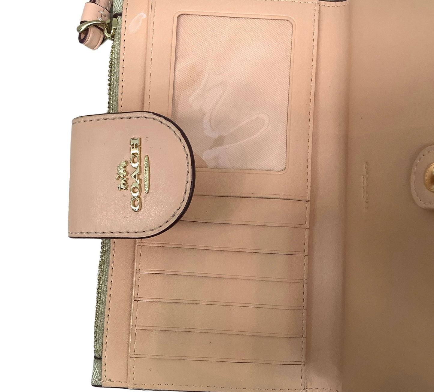 Tan Wristlet Designer Coach, Size Medium