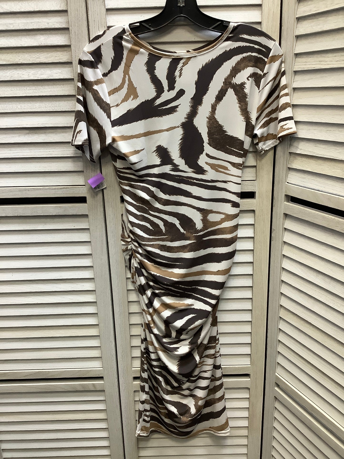 Dress Casual Midi By Venus In Animal Print, Size: S