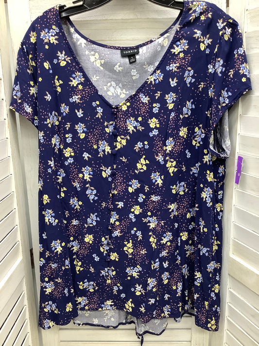 Floral Print Top Short Sleeve Torrid, Size Xl